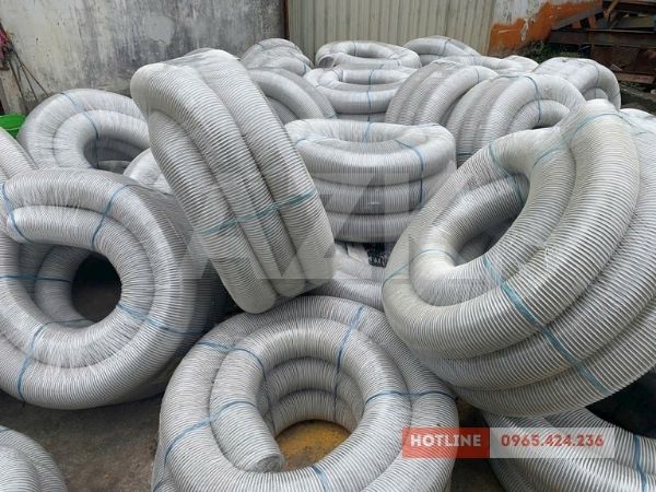 Ống hút bụi gân nhựa phi 250 3 Ống hút bụi gân nhựa tại kho AZK