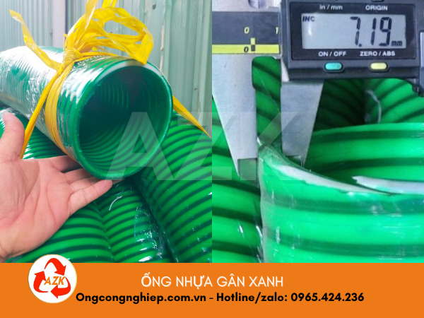 ống gân nhựa xanh