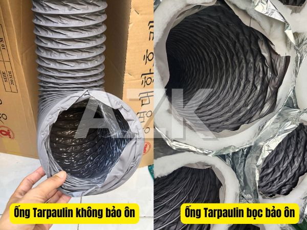 Ống gió mềm vải Tarpaulin D100 4 Ống vải Tarpaulin không bảo ôn và bảo ôn