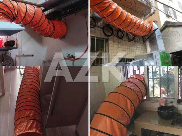 ứng dụng của ống gió simili cam trong việc thông gió, dẫn khí