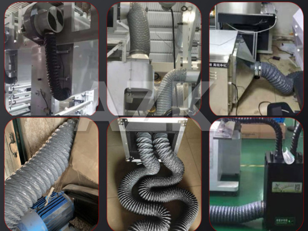 Ống gió vải simili xám phi 90 3 các ứng dụng thông gió xả khí của ống simili xám