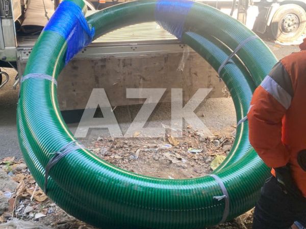 AZK xuất kho ống ngày 15 tháng 5 4 1 cuộn ống gân nhựa cổ trâu phi 150 xanh