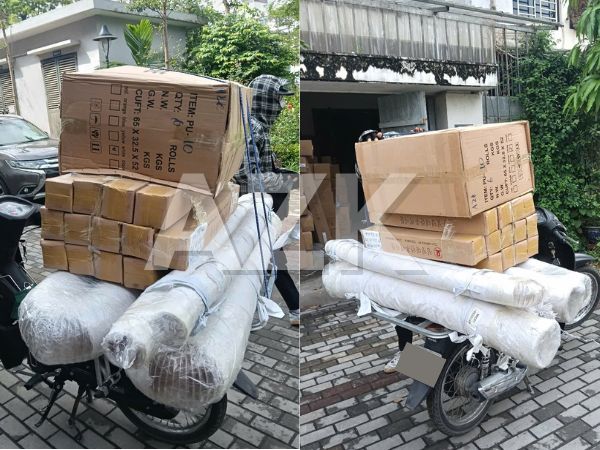 Giao hàng ngày 17 tháng 5 tại AZK 6 đơn hàng tổng hợp ống gió mềm hàn quốc, dây hơi jisan, hút bụi gân đồng