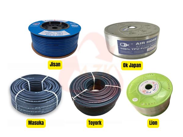 Nên chọn dây hơi Jisan, OK Japan, Masuka, Toyork hay Lion? 2 chọn dây hơi khí nén