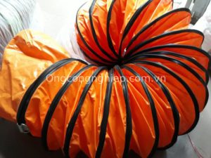 mua ống gió mềm vải simili cam