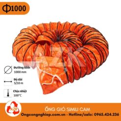 ống gió simili cam phi 1000