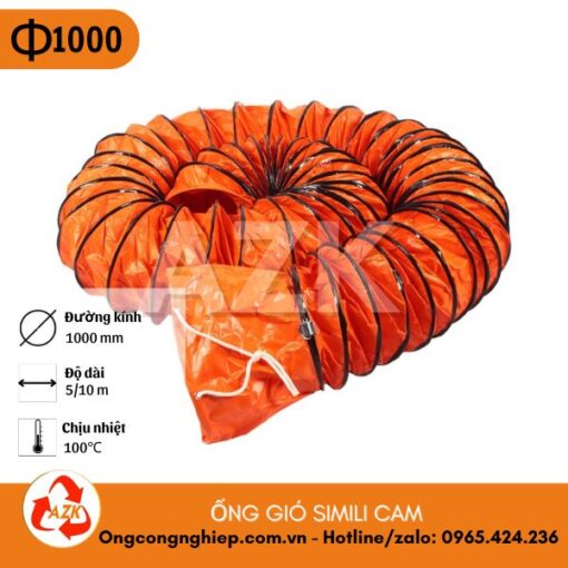 ống gió simili cam phi 1000