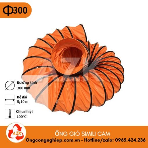 ống gió simili cam phi 300