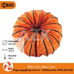 ống gió simili cam phi 800