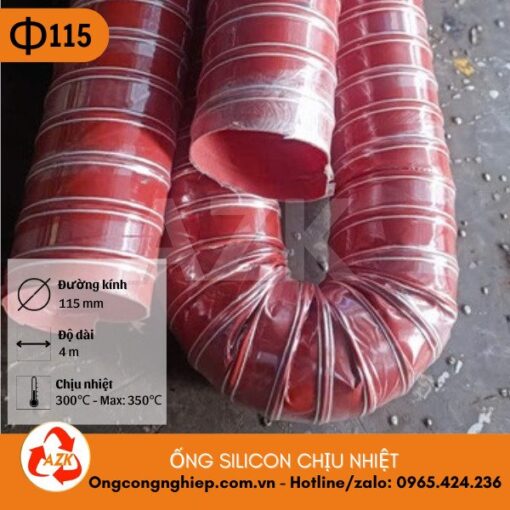 ống silicon chịu nhiệt phi 115