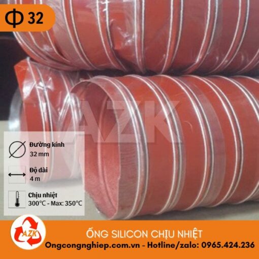 ống silicon chịu nhiệt phi 32