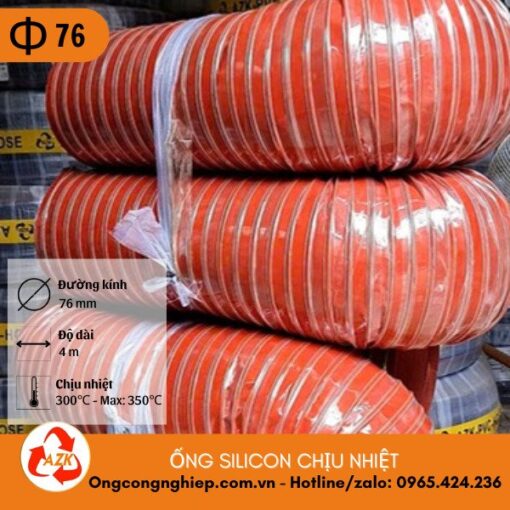 ống silicon chịu nhiệt phi 76