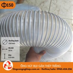 ống hút bụi gân thép D150