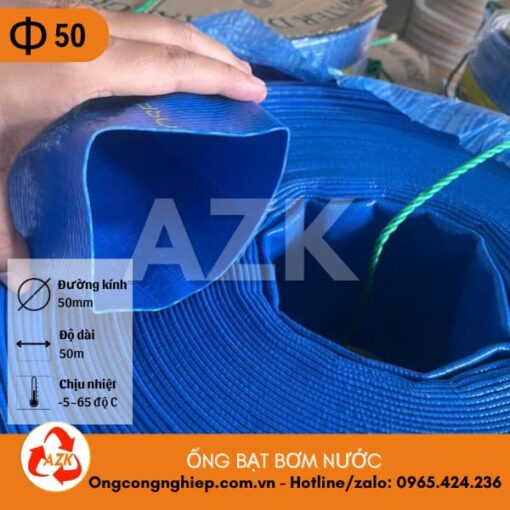 ống bạt cốt dù phi 50 màu xanh dương
