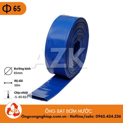 ống bạt cốt dù phi 65 màu xanh dương