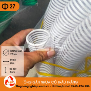 ống gân nhựa cổ trâu phi 27