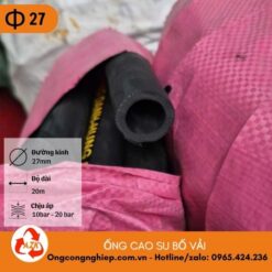 ống cao su bố vải phi 27