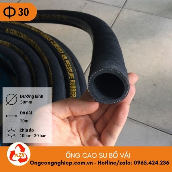 ong-cao-su-bo-vai-phi-30 ống cao su bố vải phi 30