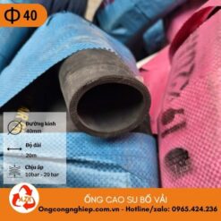 ống cao su bố vải phi 40