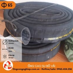 ống cao su bố vải phi 65