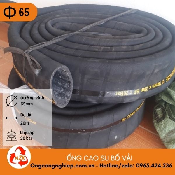 ong-cao-su-bo-vai-phi-65 ống cao su bố vải phi 65