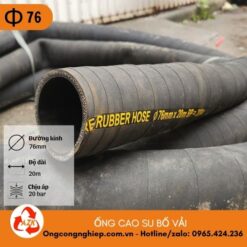 ống cao su bố vải phi 76