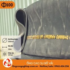 ống cao su bố vải phi 100
