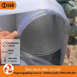 ống nhựa mềm lõi thép có đường kính 168mm