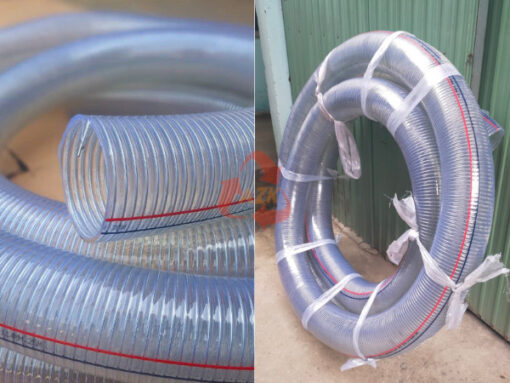 mặt cắt và cuộn ống nhựa mềm lõi thép phi 64