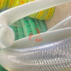 Ống nhựa mềm lõi thép phi 76 2 mặt cắt đầu ống nhựa mềm lõi thép phi 76