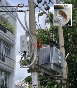 lắp đặt ống hút bụi gân nhựa cho công ty điện lực chợ lớn