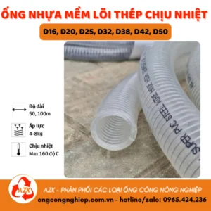 ống nhựa mềm lõi thép chịu nhiệt