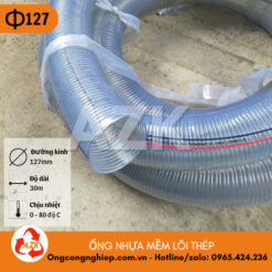 cuộn ống nhựa mềm lõi thép đường kính 127mm