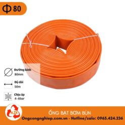 ống bạt bơm bùn cam phi 80