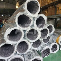 Ống gió mềm vải Fiber D400 3 ống gió mềm vải fiber bọc bảo ôn bông cách nhiệt