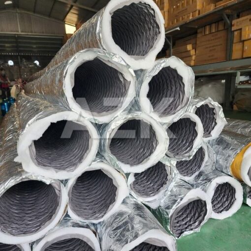 ống gió mềm vải fiber bọc bảo ôn bông cách nhiệt