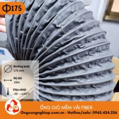 ống gió mềm vải fiber D175
