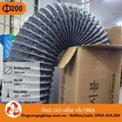ống gió mềm vải fiber D200