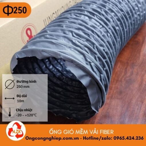 ống gió mềm vải fiber D250