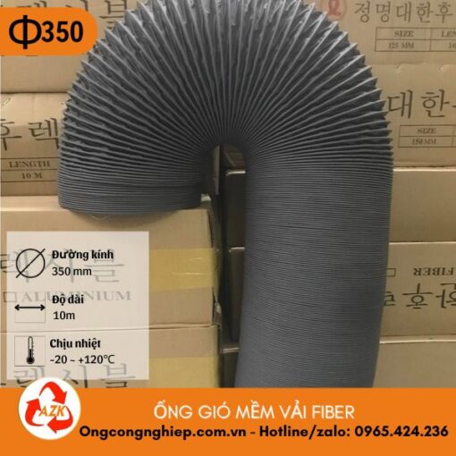 ống gió mềm vải fiber D350
