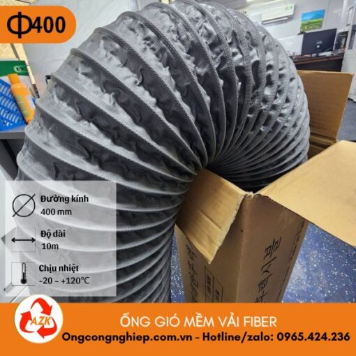 ống gió mềm vải fiber D400