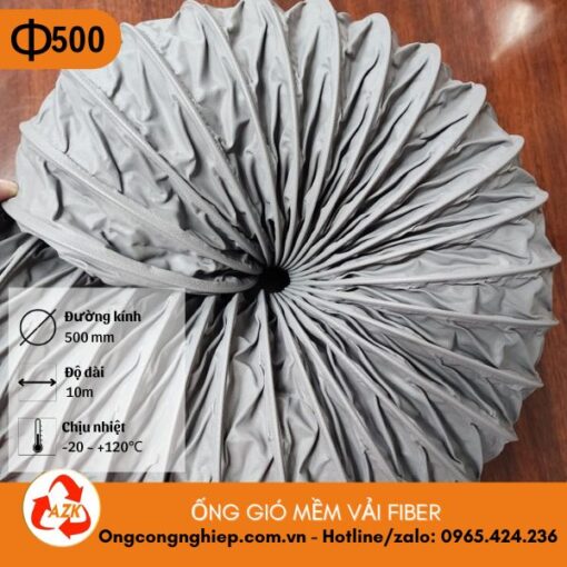 ống gió mềm vải fiber D500