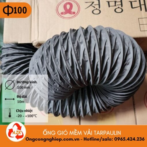 ống gió mềm vải tarpaulin D100