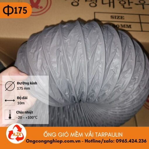 ống gió mềm vải tarpaulin D175