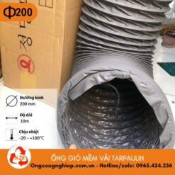 ống gió mềm vải tarpaulin D200