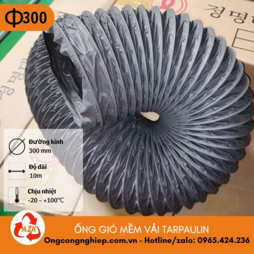 ống gió mềm vải tarpaulin D300