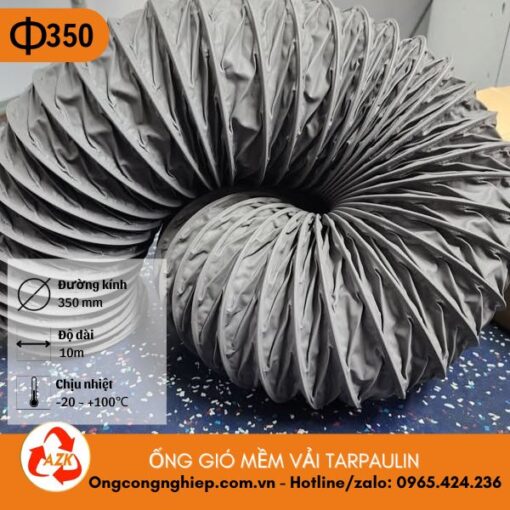 ống gió mềm vải tarpaulin D350