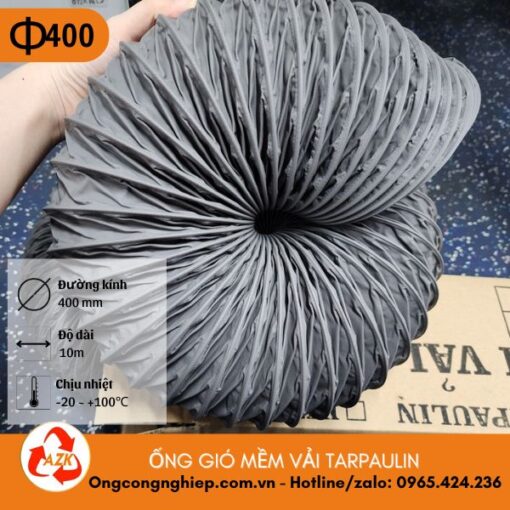 ống gió mềm vải tarpaulin D400