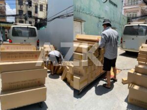 đơn hàng ống gió vải Fiber