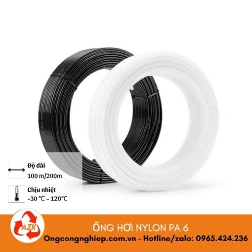 ống nylon pa6 đen và trắng